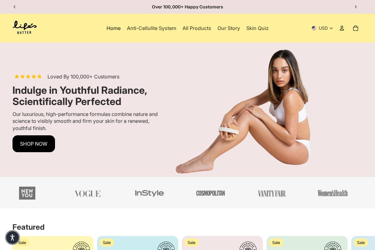 Life's Butter homepage screenshot