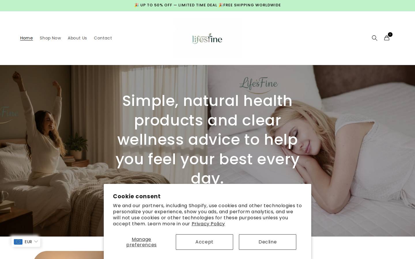 lifesfine.com homepage screenshot