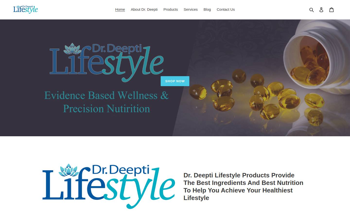 lifestylebydrdeepti.com homepage screenshot