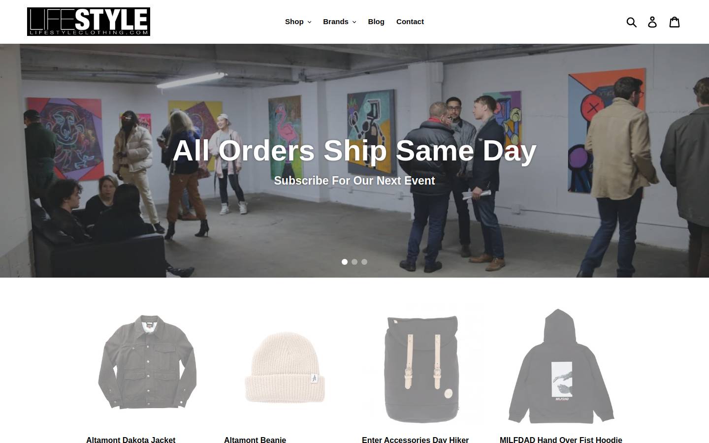 lifestyleclothing.com homepage screenshot