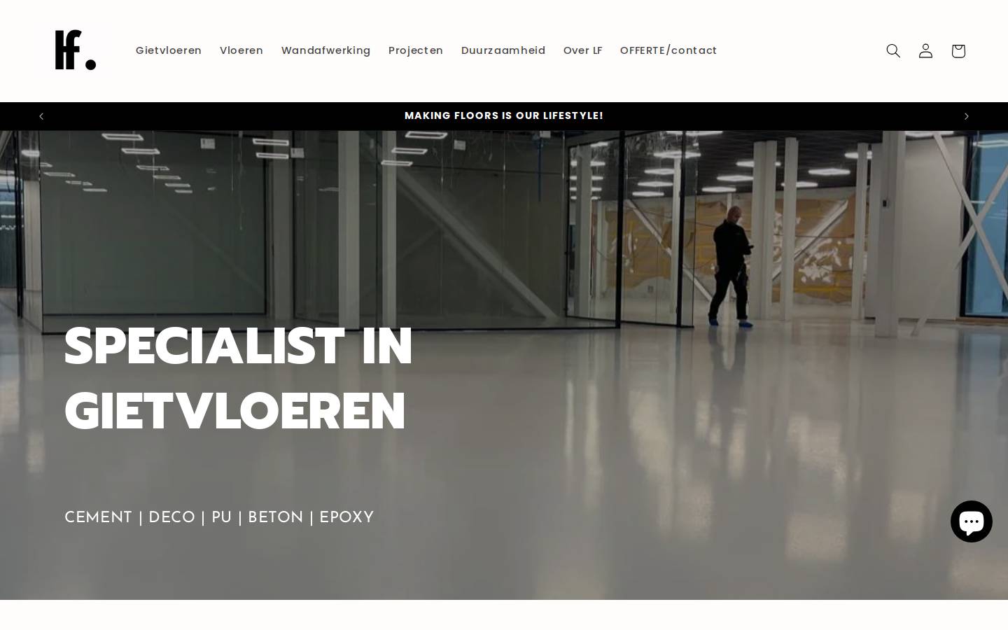lifestylefloors.nl homepage screenshot