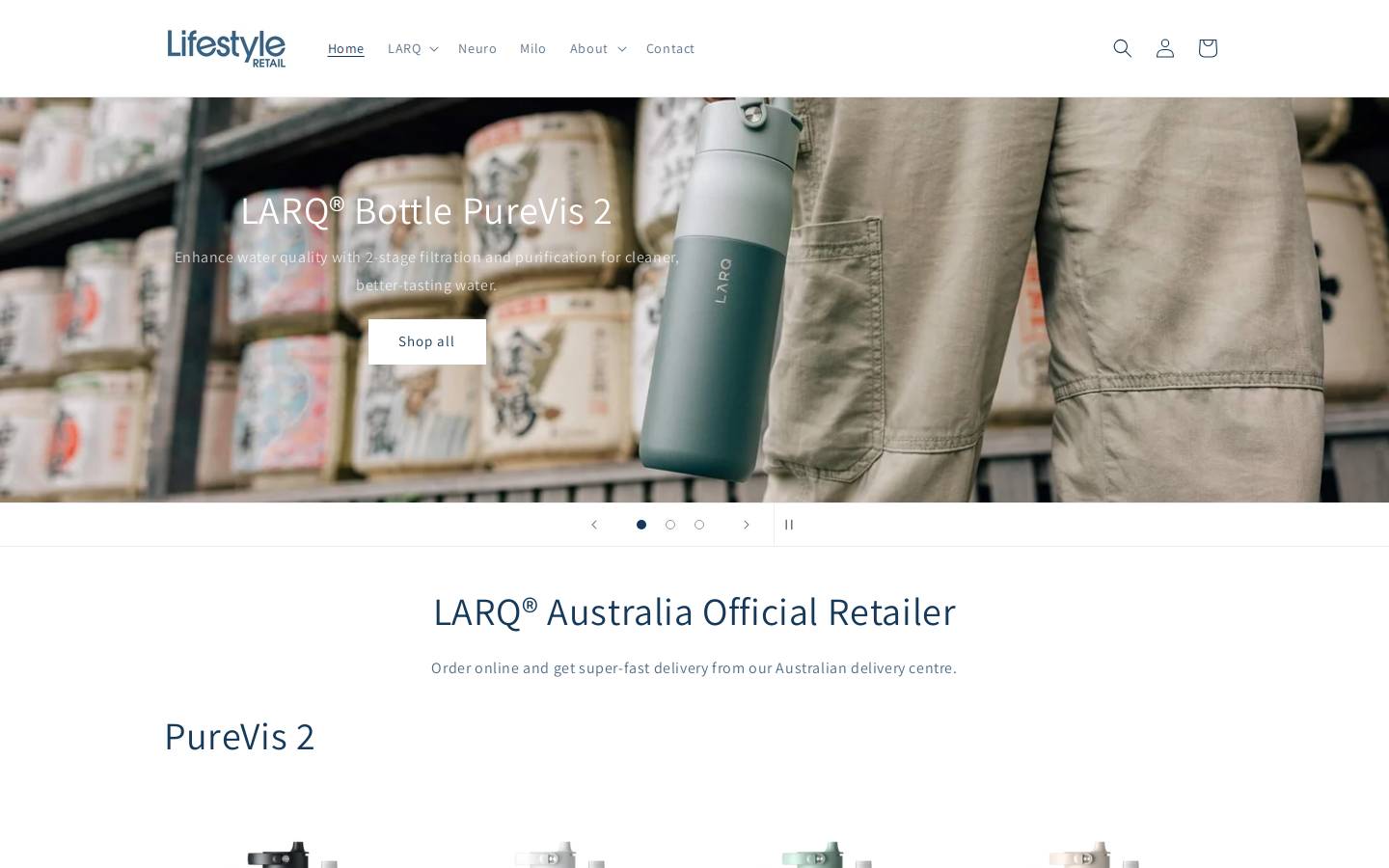 lifestyleretail.com.au homepage screenshot