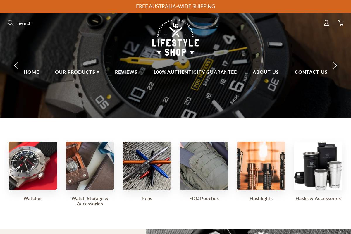 Lifestyleshop homepage screenshot