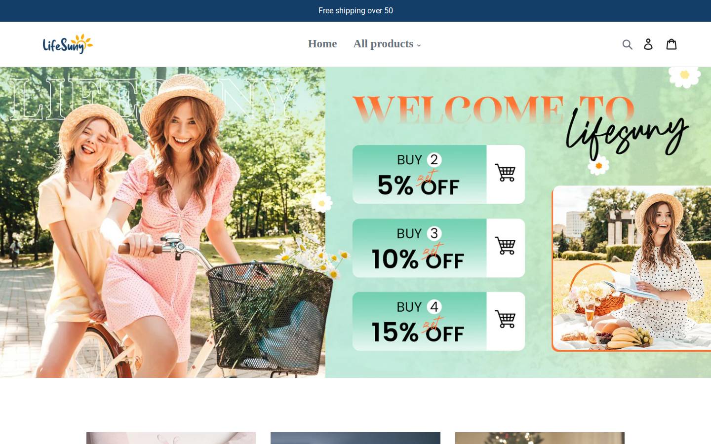 Lifesuny homepage screenshot