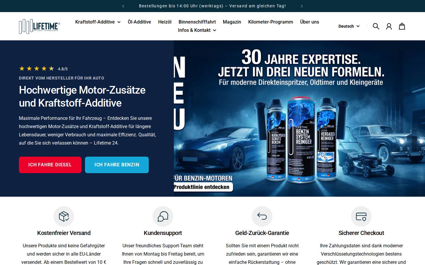 lifetime24.com homepage screenshot