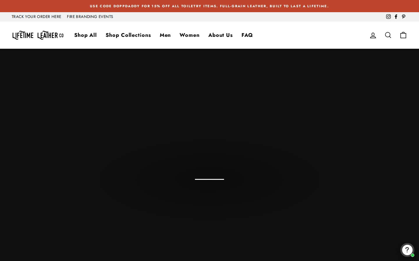 lifetimeleather.com homepage screenshot