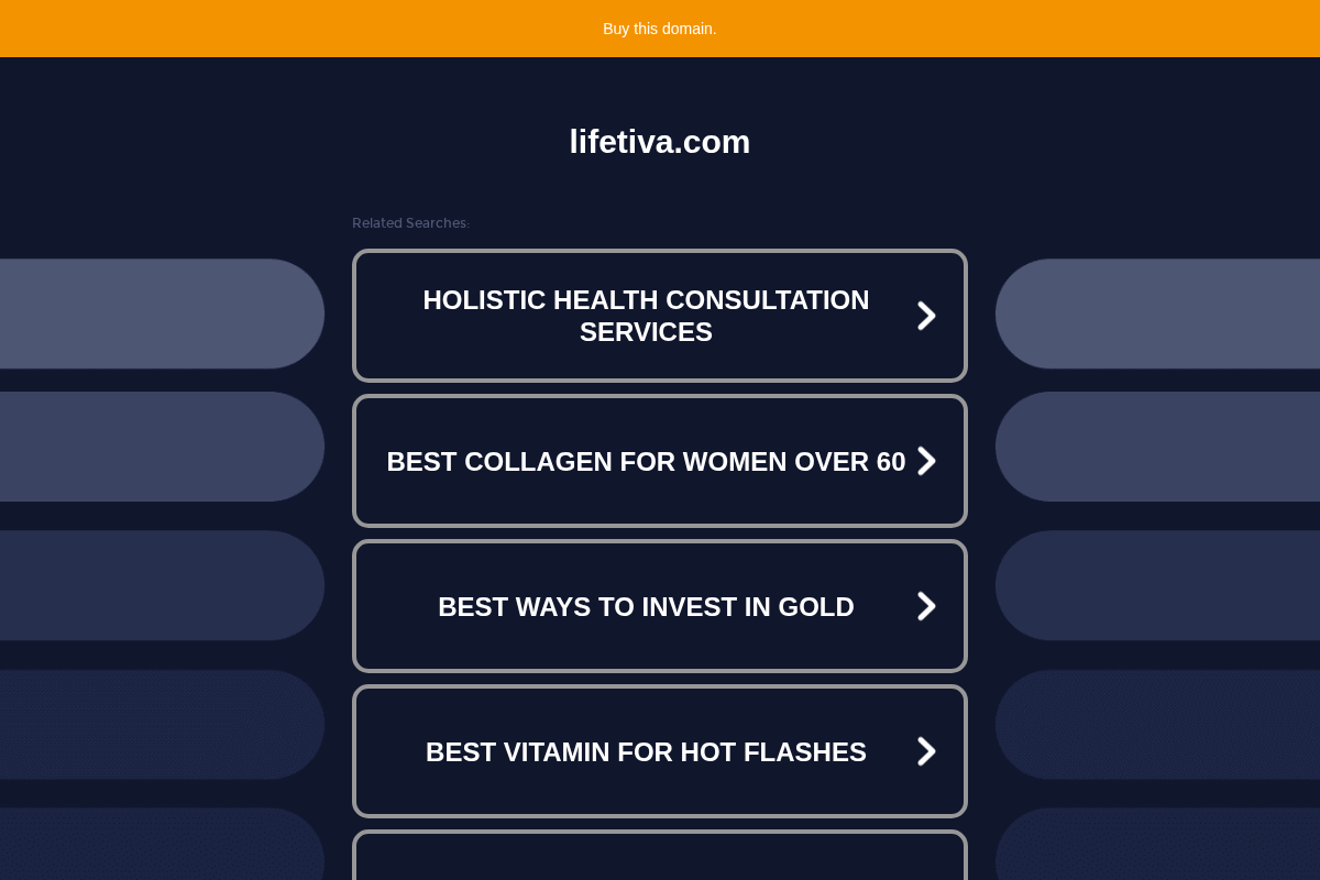 Lifetiva homepage screenshot