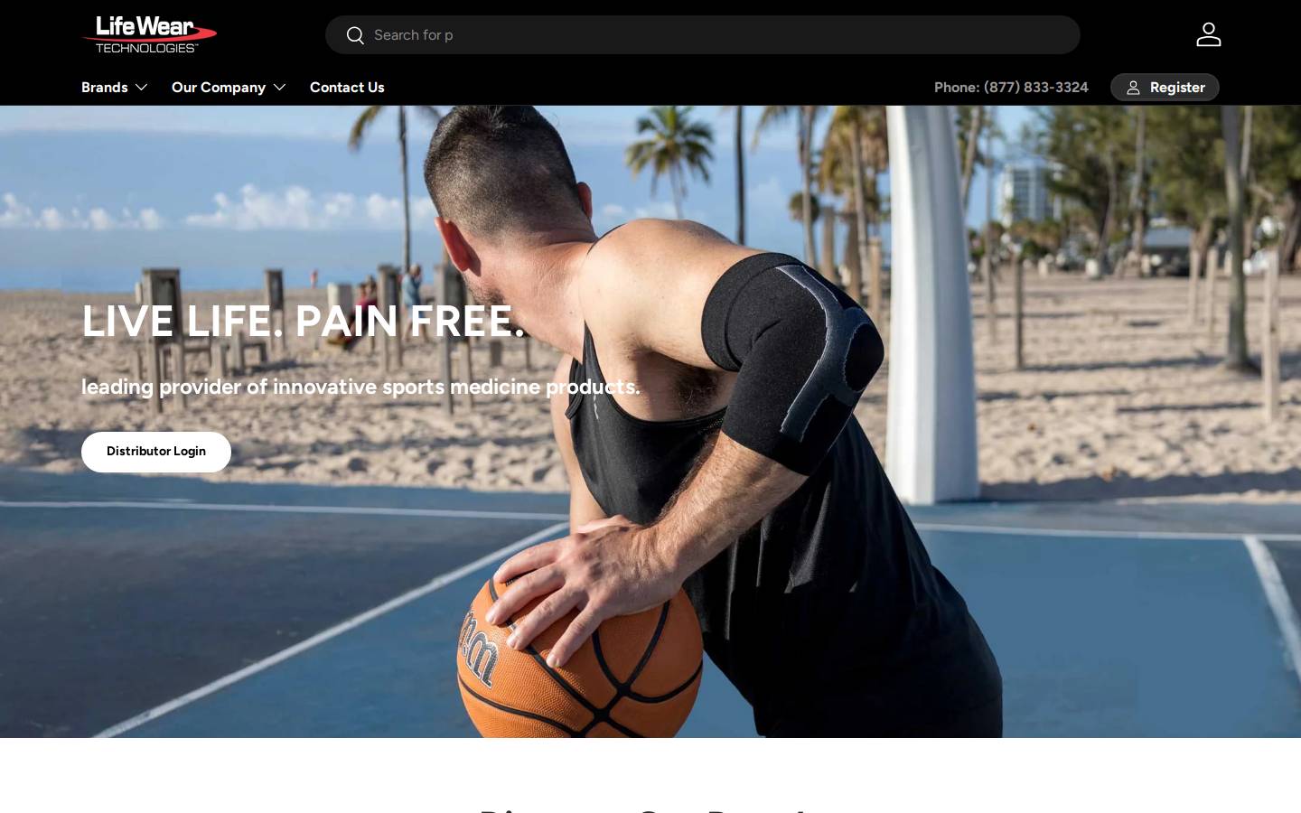 lifeweartechnologies.com homepage screenshot