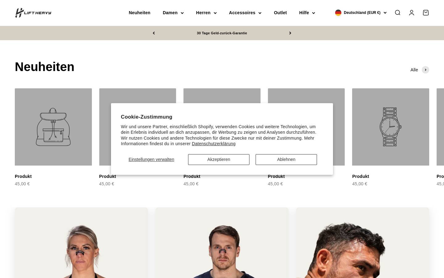 lift-heavy.de homepage screenshot