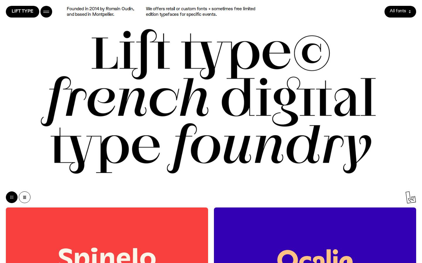lift-type.fr homepage screenshot