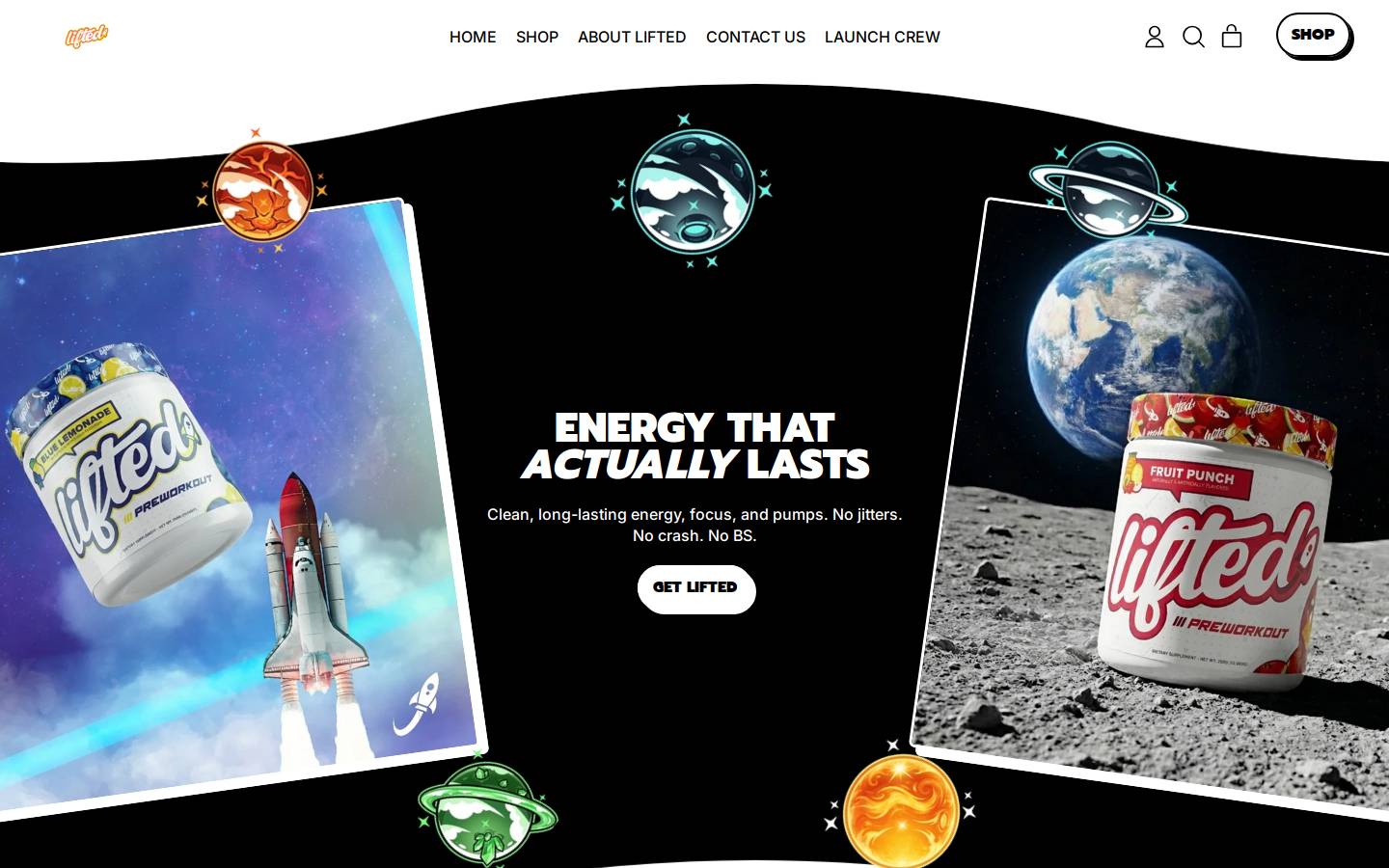liftedsupps.com homepage screenshot