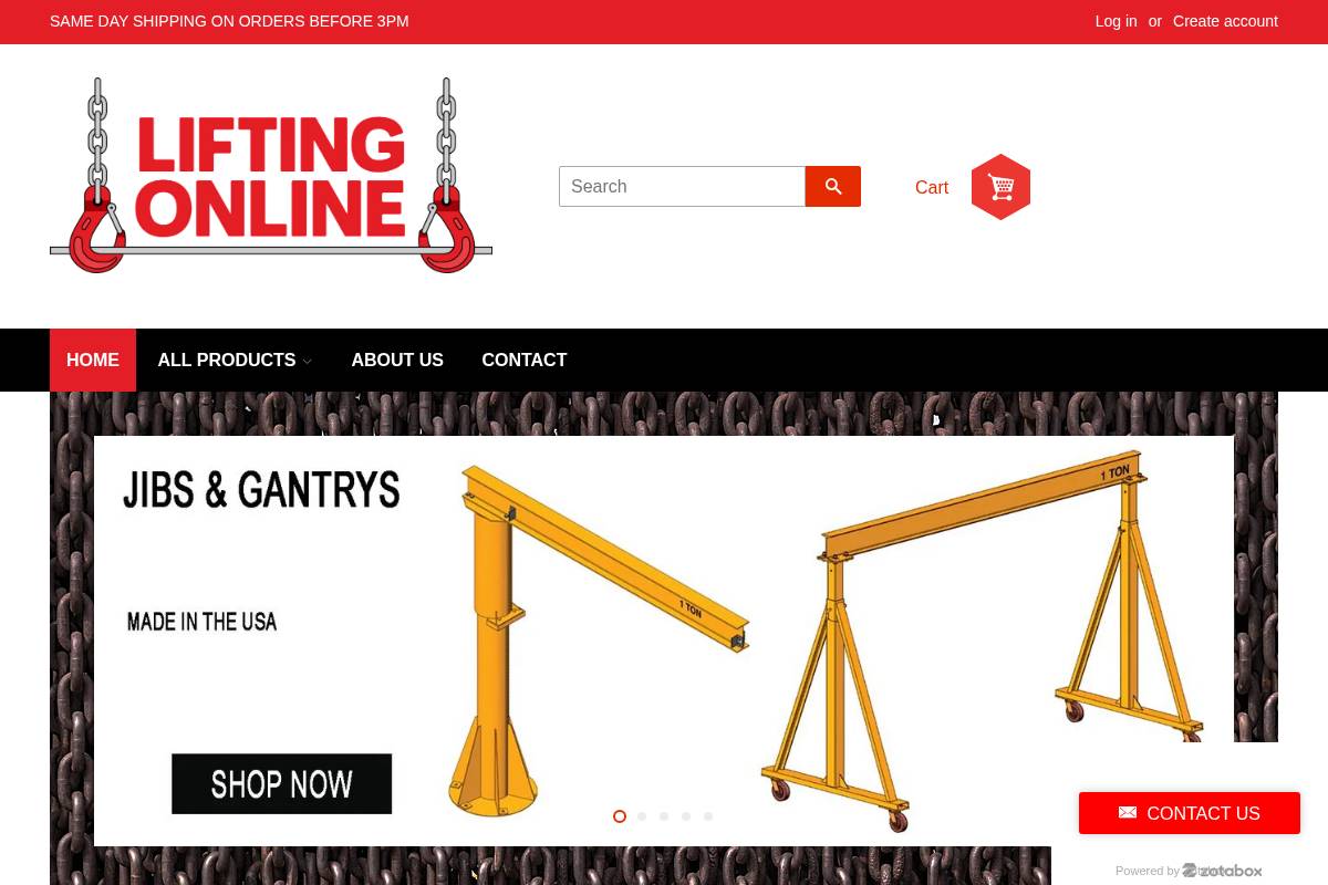 liftingonline.com homepage screenshot