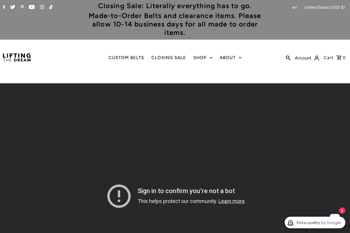 Lifting the Dream homepage screenshot