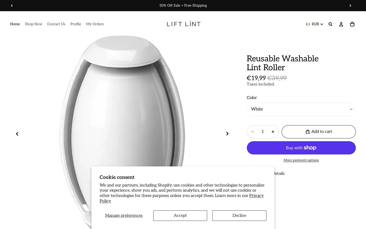 liftlint.store homepage screenshot