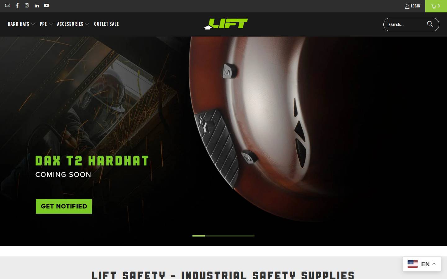 LIFT Safety homepage screenshot