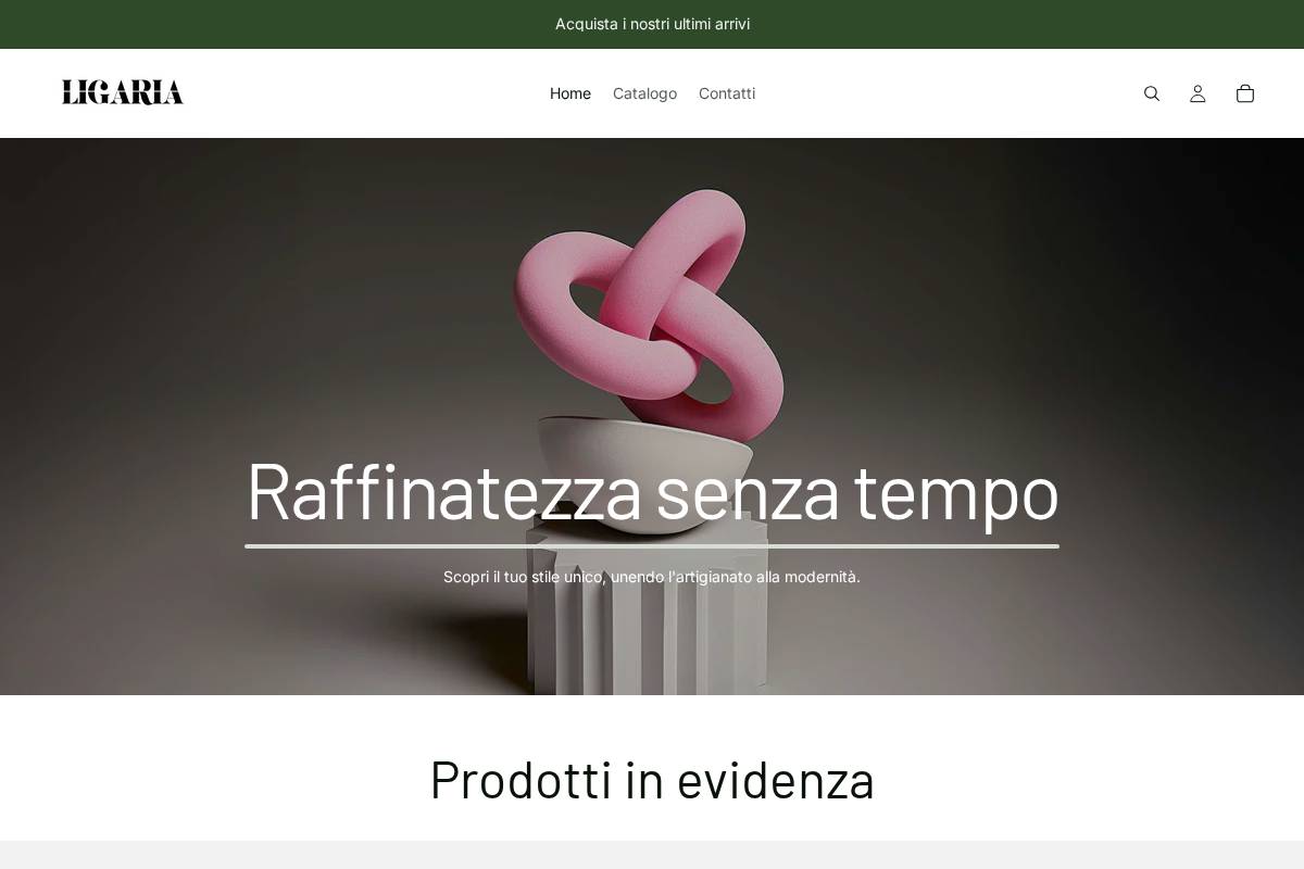 ligariamoda.com homepage screenshot