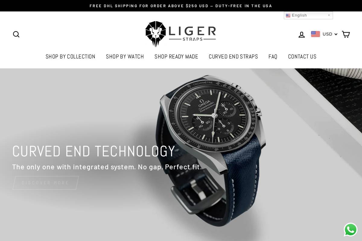 Ligerstraps homepage screenshot