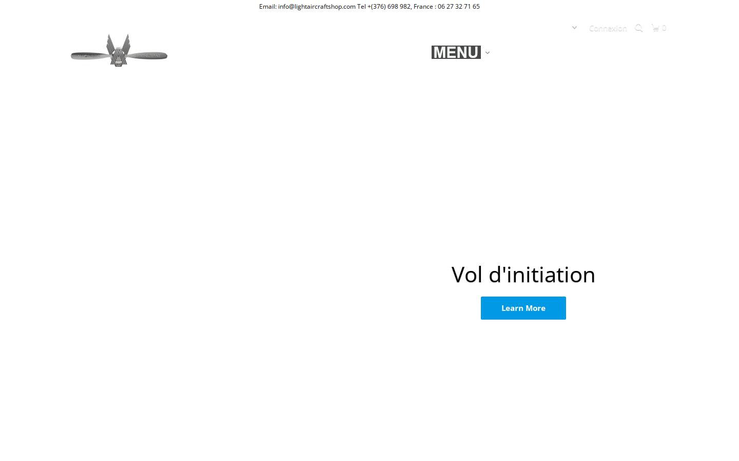 lightaircraftshop.com homepage screenshot
