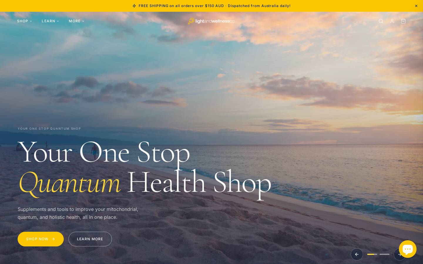 lightandwellnessco.com homepage screenshot