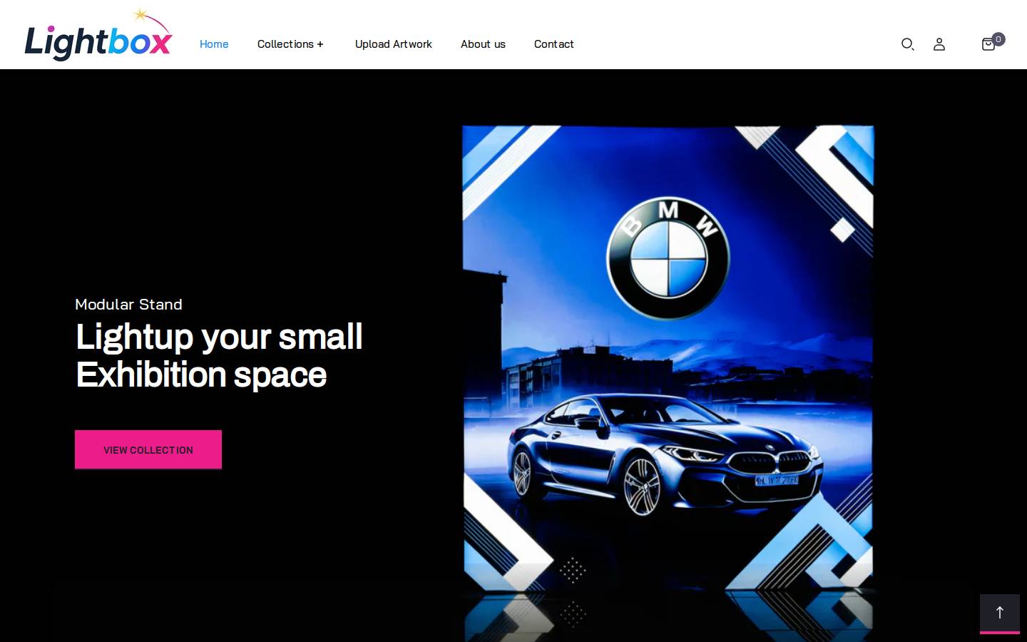 lightboxdisplays.co.uk homepage screenshot