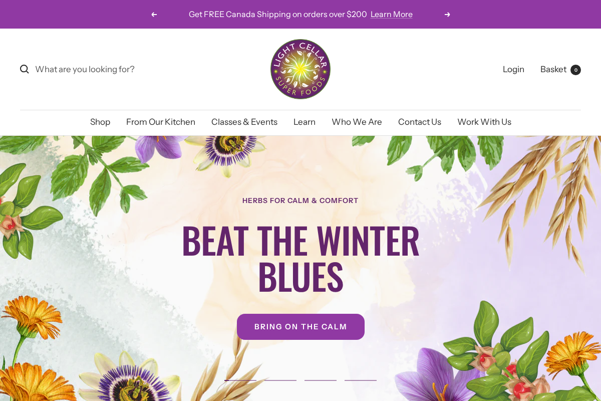 Light Cellar homepage screenshot