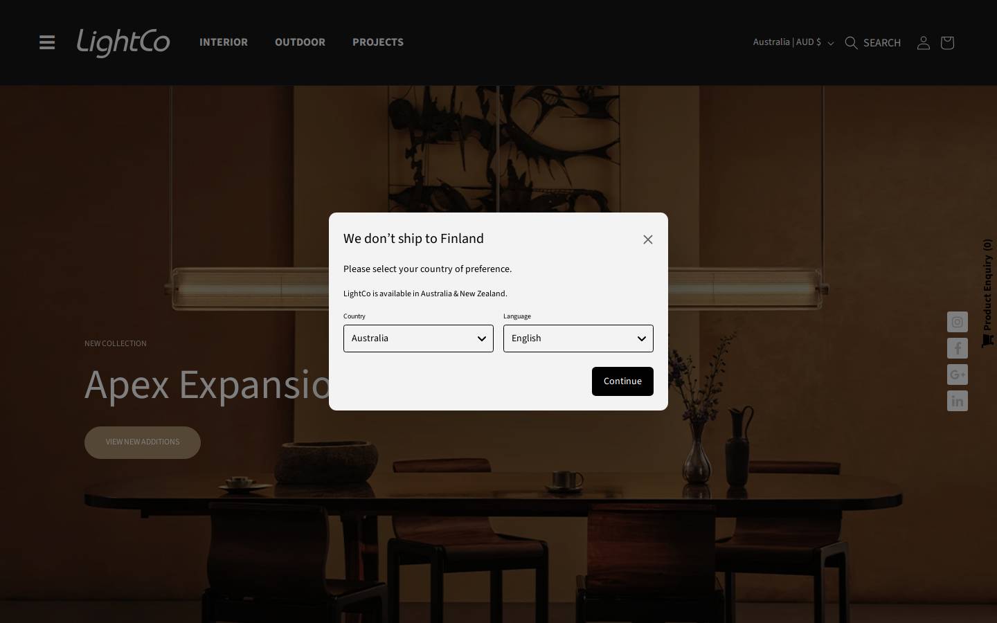 lightco.com.au homepage screenshot