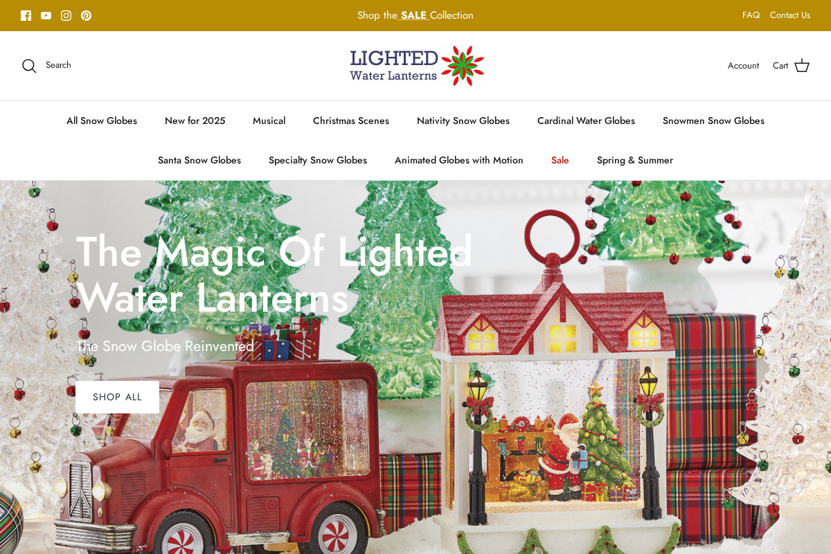 Lighted Water Lanterns homepage screenshot