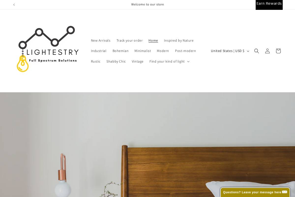 lightestry.ca homepage screenshot
