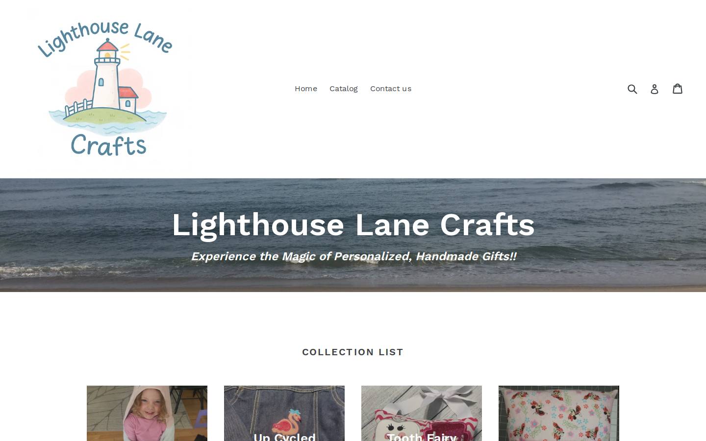 lighthouselanecrafts.com homepage screenshot