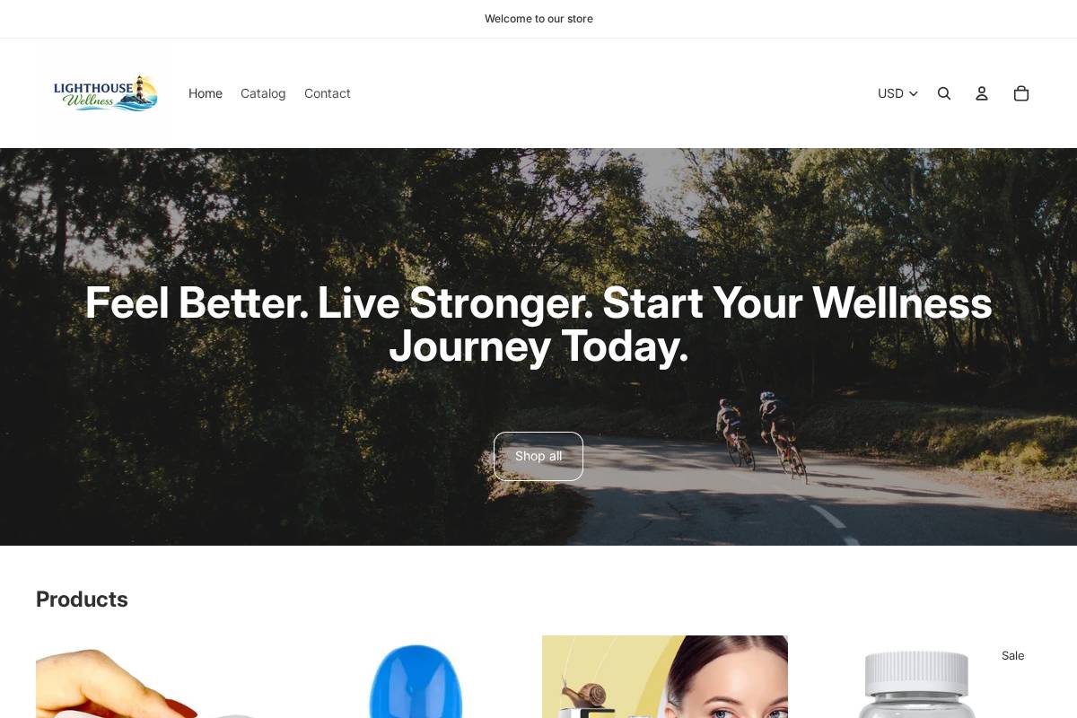 lighthousewellness.store homepage screenshot