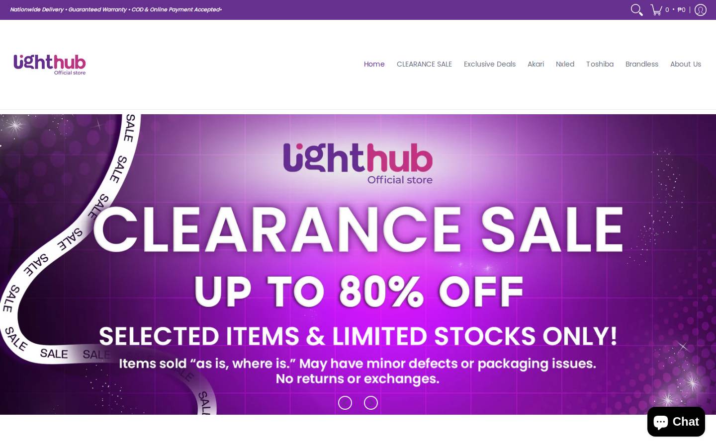 lighthub.store homepage screenshot