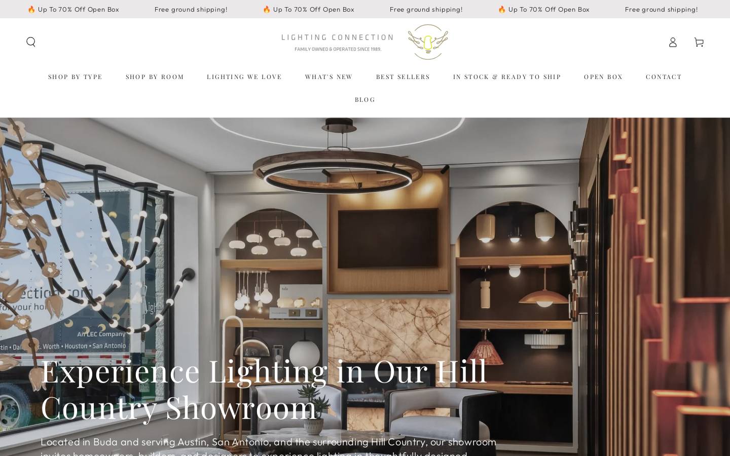 Lighting Connection homepage screenshot