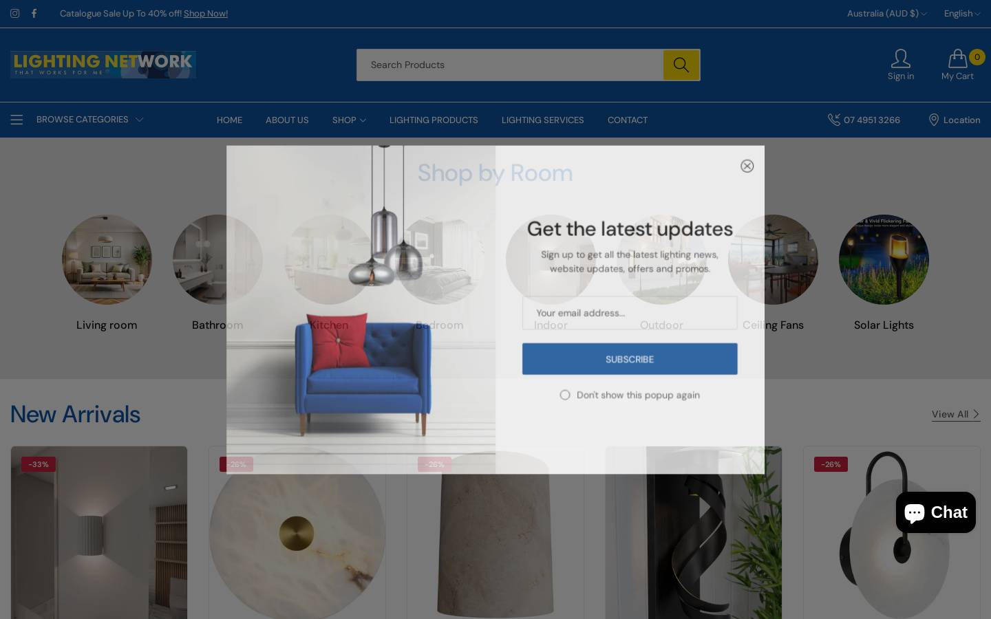 lightingmackay.com.au homepage screenshot