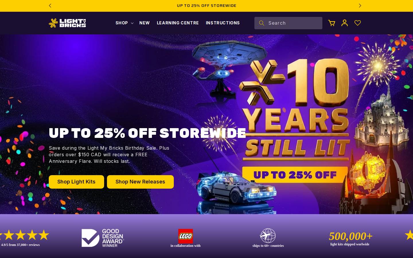 Light My Bricks CA homepage screenshot