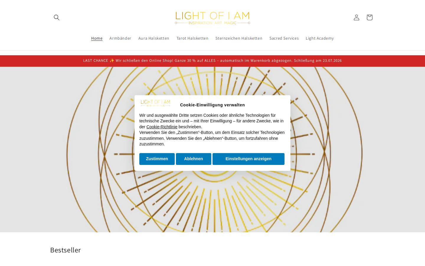 lightofiam.com homepage screenshot