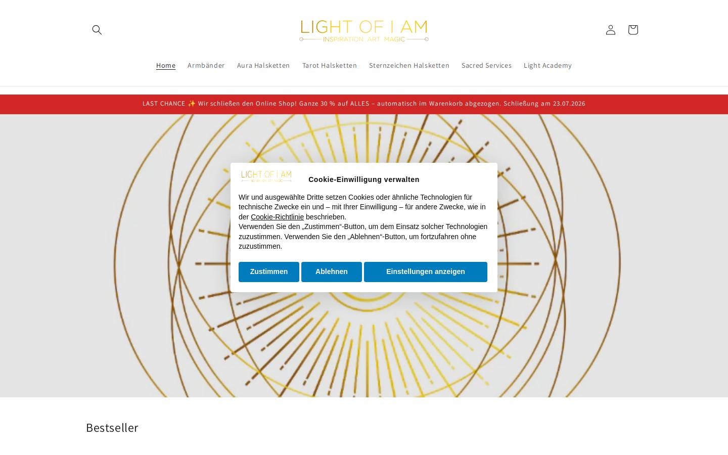 lightofiam.de homepage screenshot