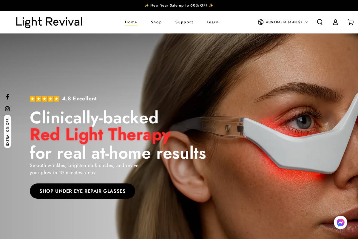 lightrevival.com.au homepage screenshot