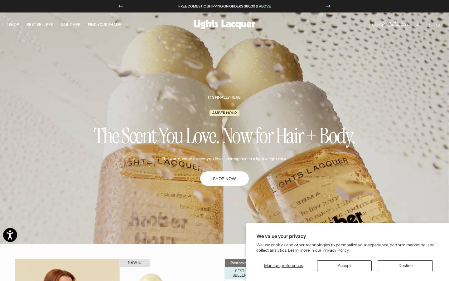 lightslacquer.com homepage screenshot