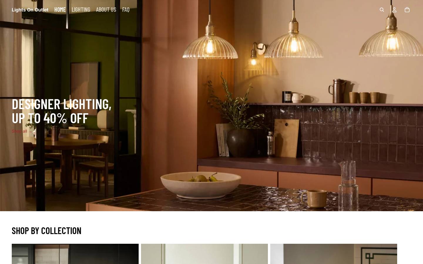 lightsonoutlet.com homepage screenshot