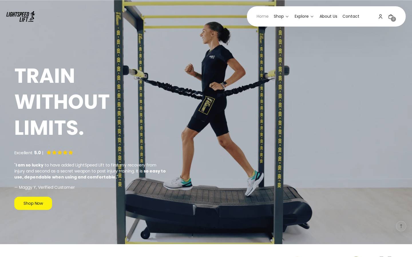 lightspeedlift.com homepage screenshot