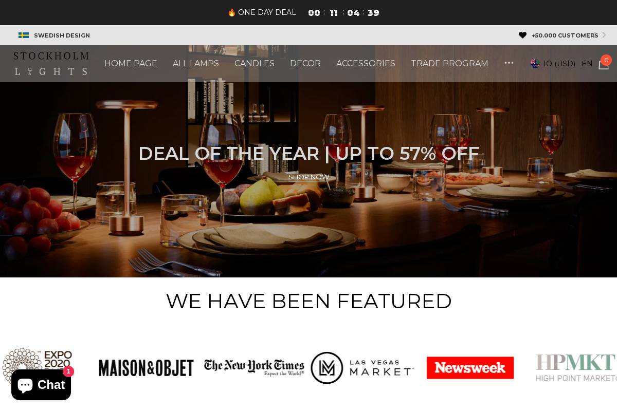 lightsstockholm.com homepage screenshot