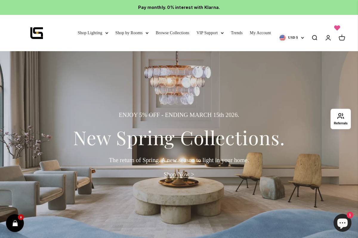lightsstory.com homepage screenshot