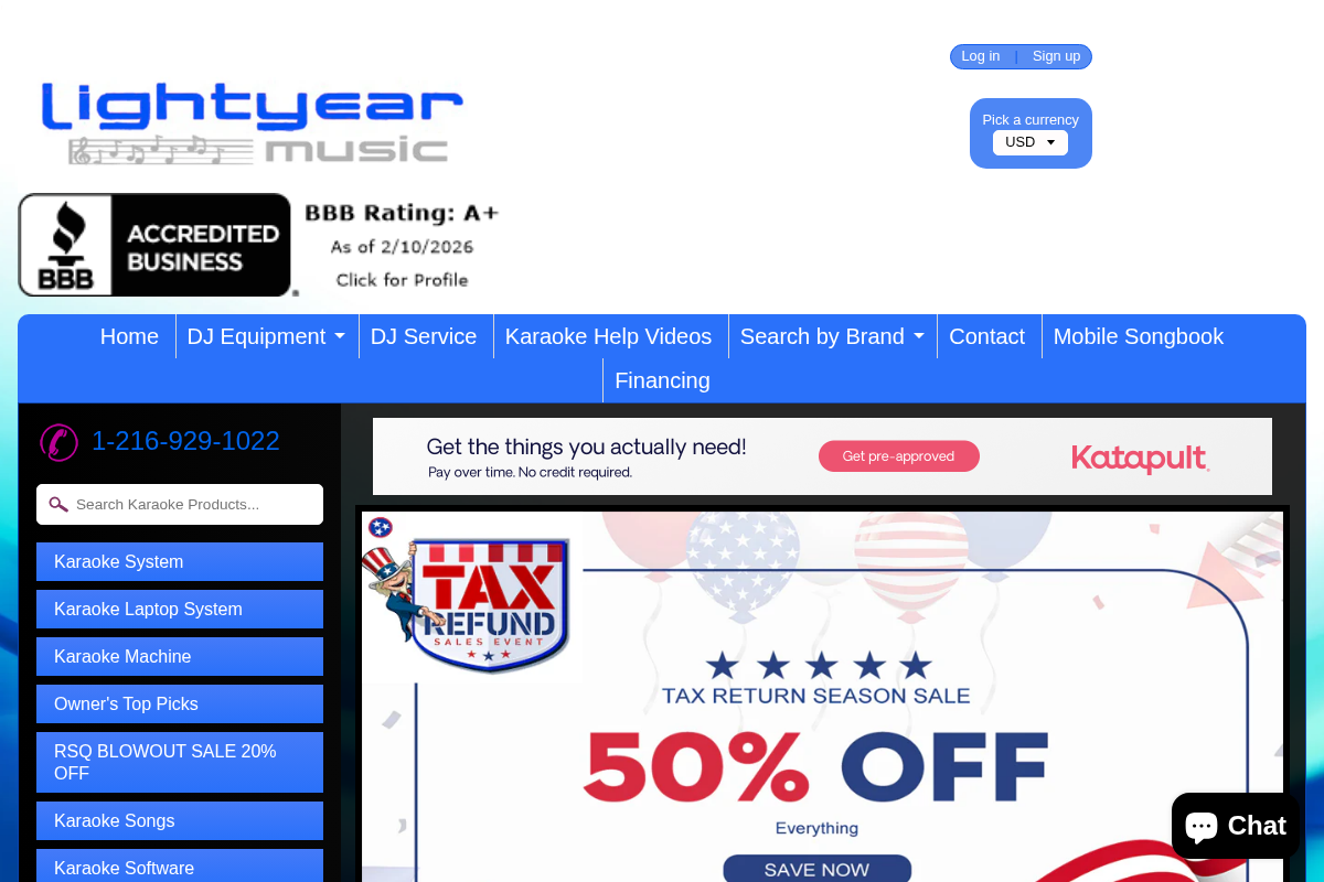 Light Year Music homepage screenshot