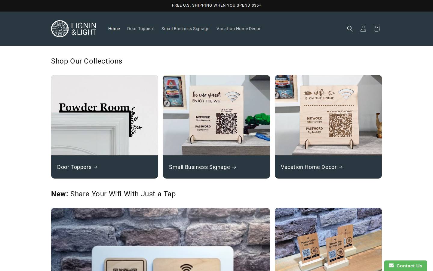 ligninandlight.com homepage screenshot