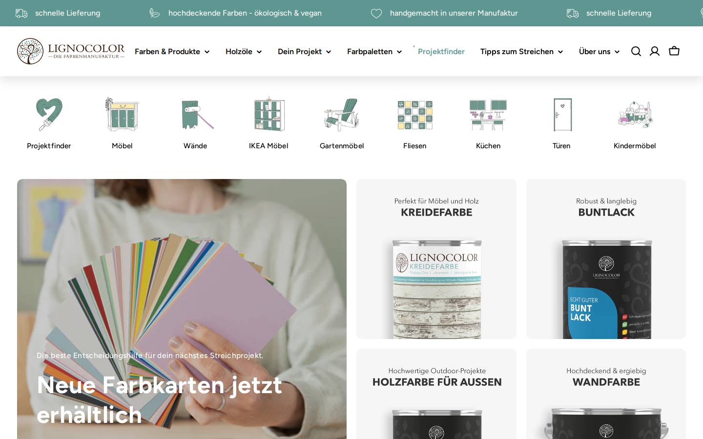 lignocolor.com homepage screenshot