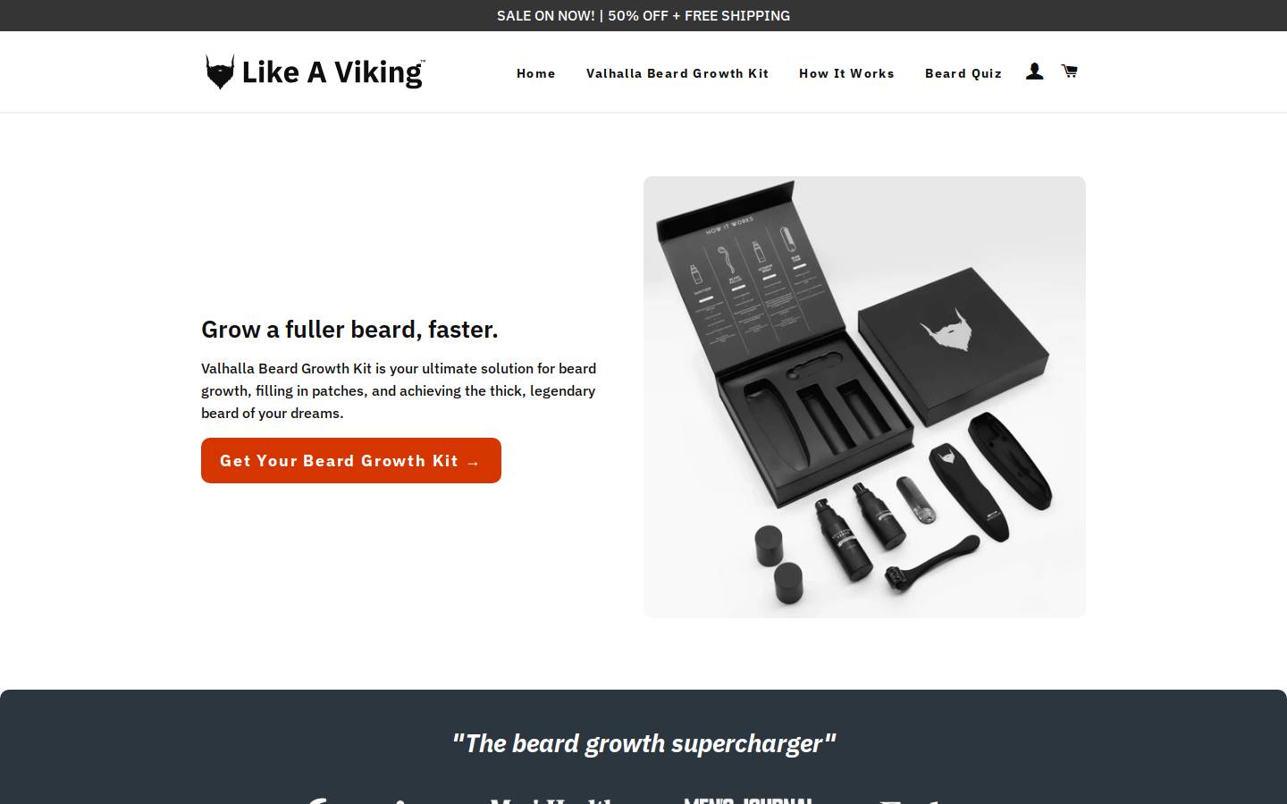 Likeaviking homepage screenshot