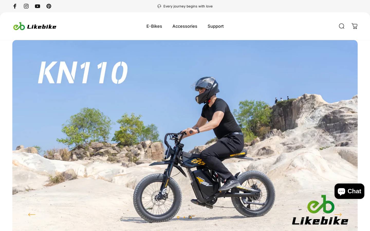 Likebike homepage screenshot