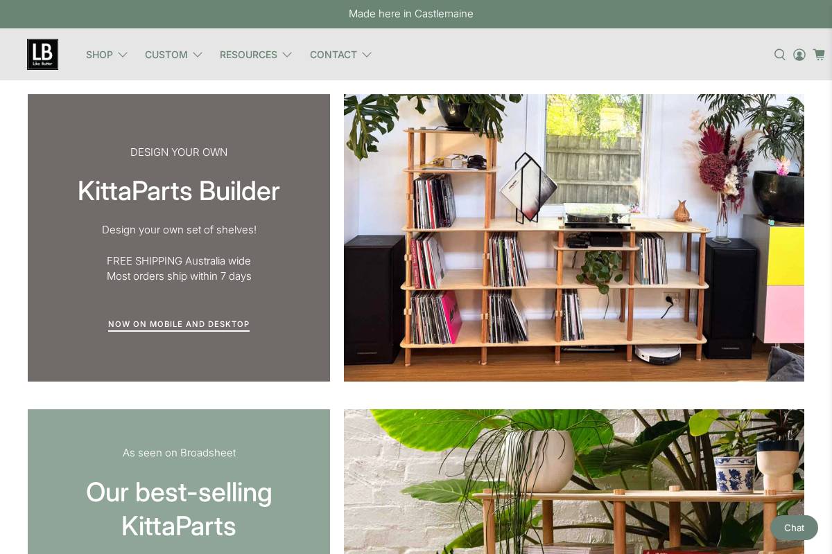 likebutter.com.au homepage screenshot
