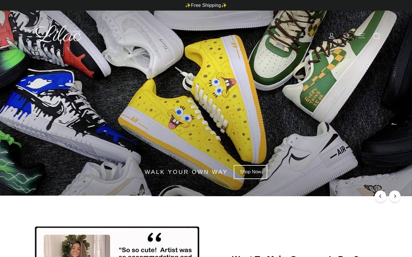 Lilaccustom homepage screenshot