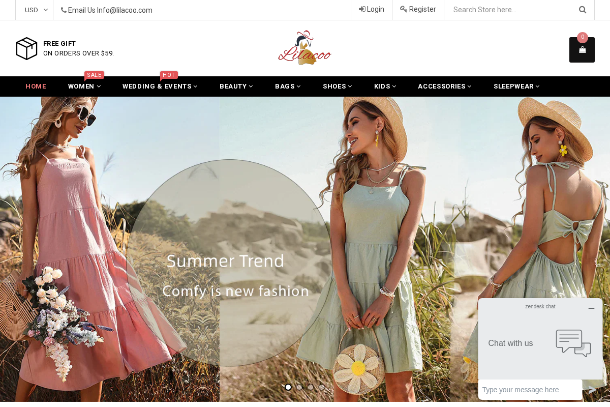 Lilacoo homepage screenshot